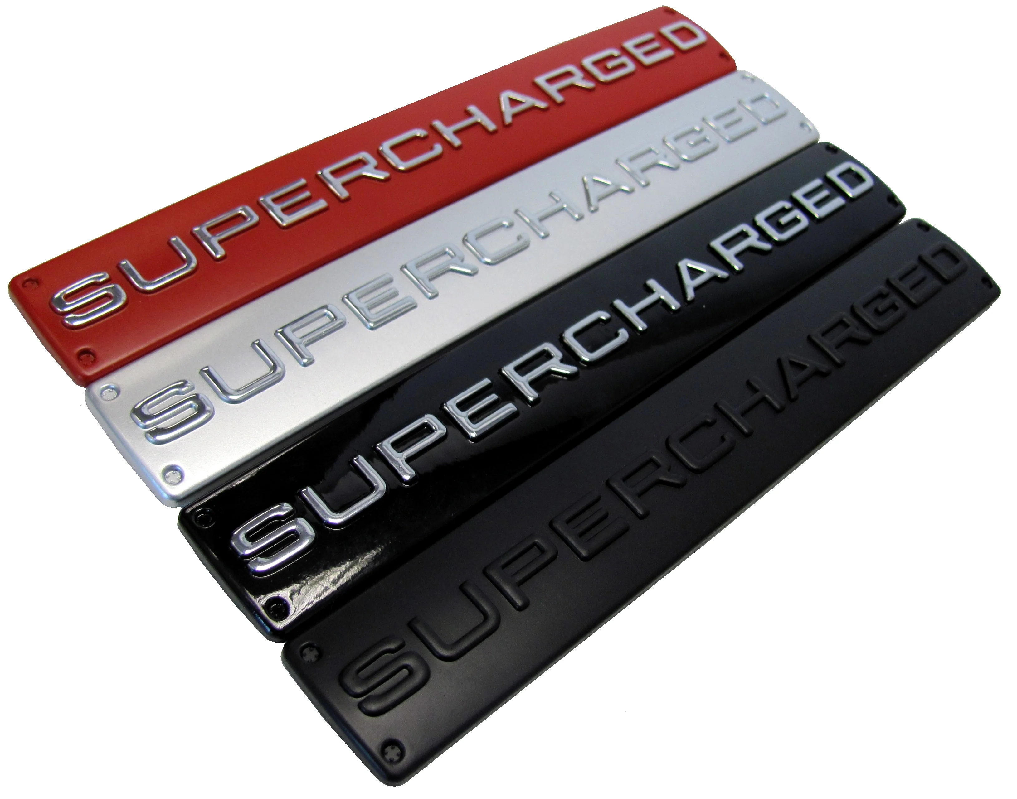SUPERCHARGED Badge - Matt Black for Range Rover L322 - Image 2