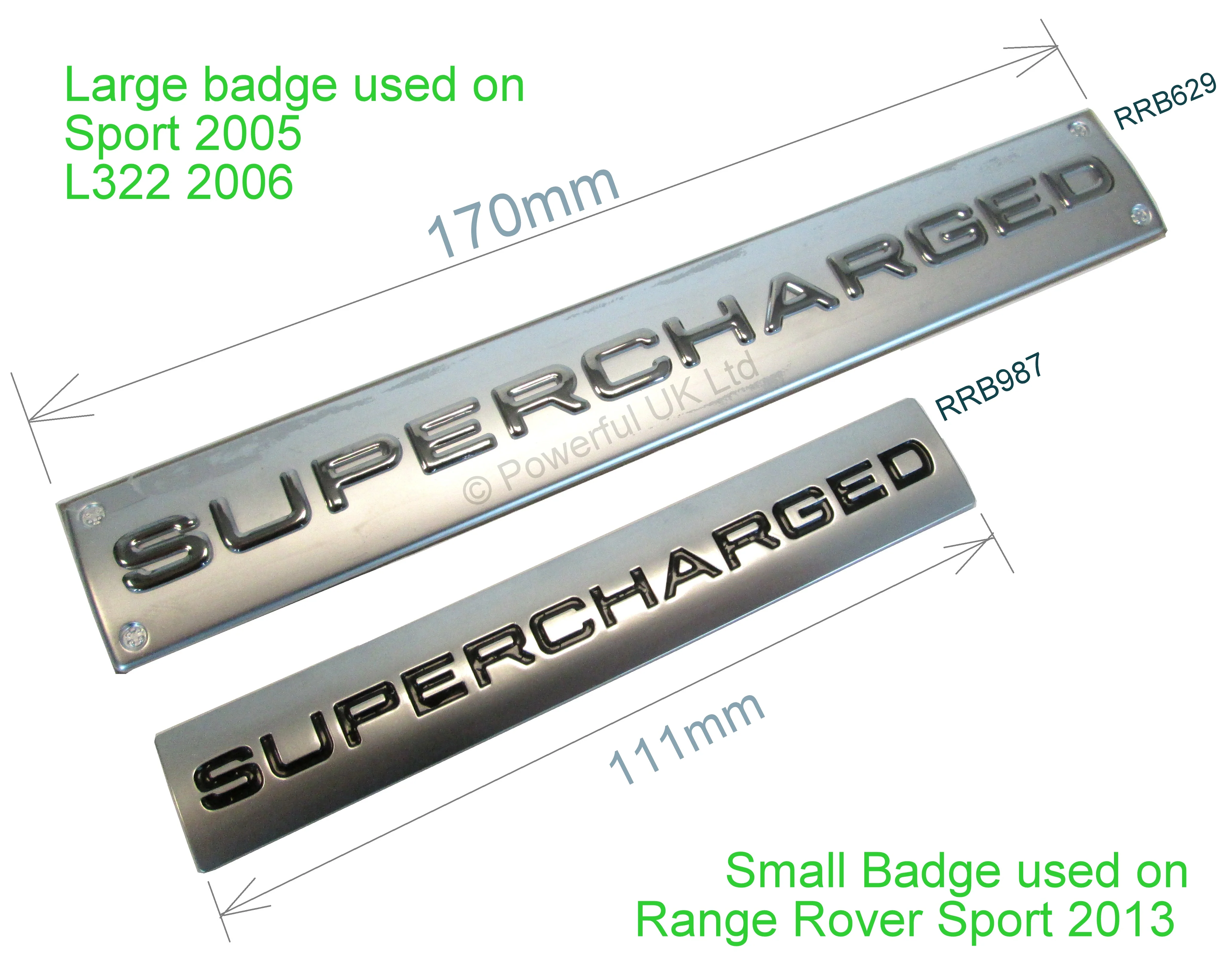 "SUPERCHARGED SPORT" Badge for Range Rover - Image 5