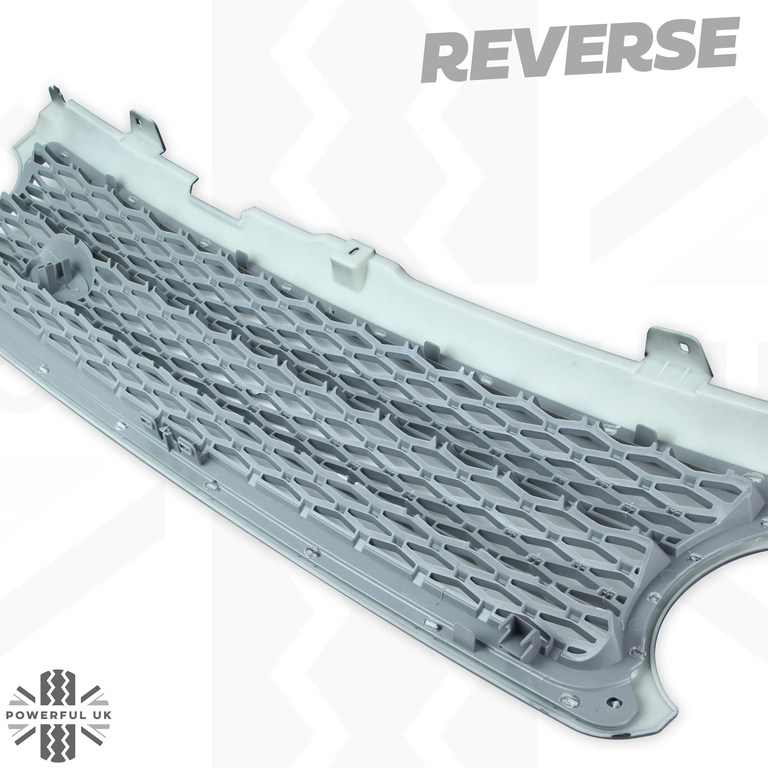 "Supercharged Style" Grille for Range Rover L322 05-09 - Grey + Silver - Image 7