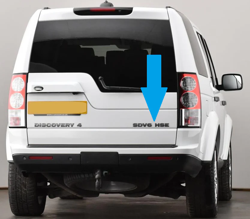 Tailgate Lettering "SDV6" - Chrome - for Land Rover Discovery 3 & 4 - Image 3