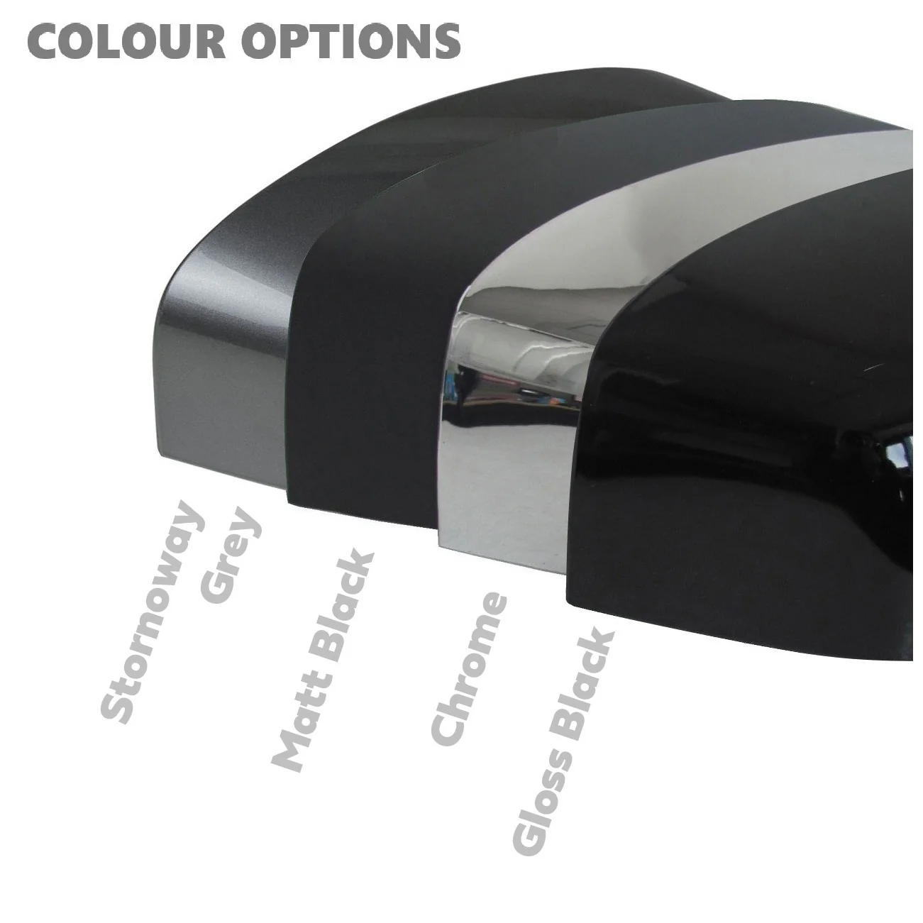 Top Half Mirror Covers for Range Rover Sport L320 (05-09 Mirrors) - Gloss Black - Image 5