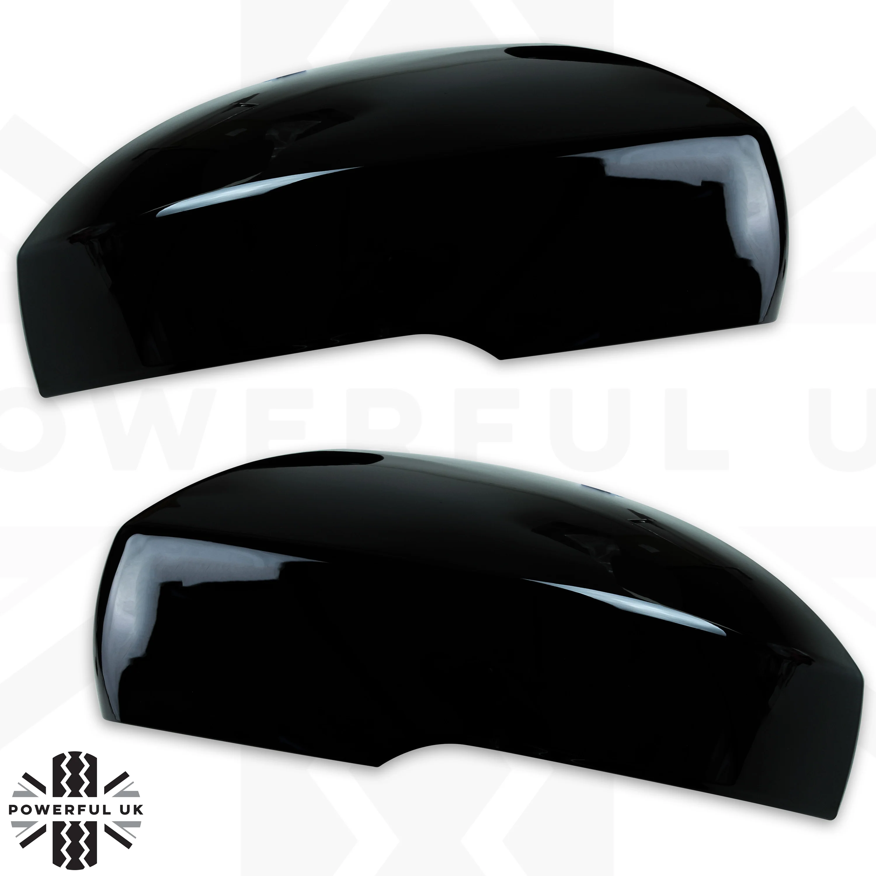 Top Half Mirror Covers - Stick on type for Range Rover L405  - Gloss Black - Image 2