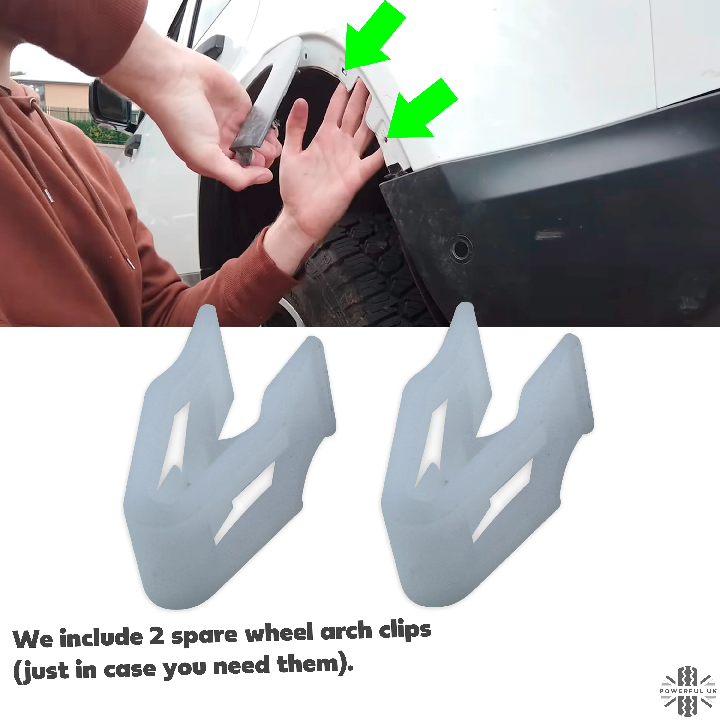 Tow Loop Upgrade Kit C - Black Loops + Chequer Surrounds (Full Size) for Land Rover Defender L663 - Image 8