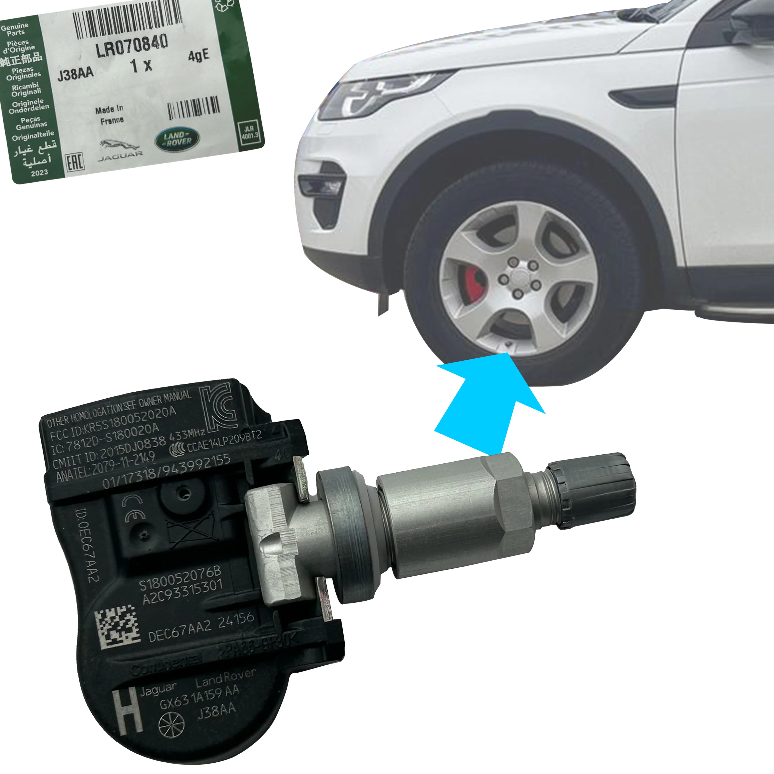 Genuine Tyre Pressure Monitoring System (TPMS) Sensor x1 for Range Rover Sport L494 - Early type