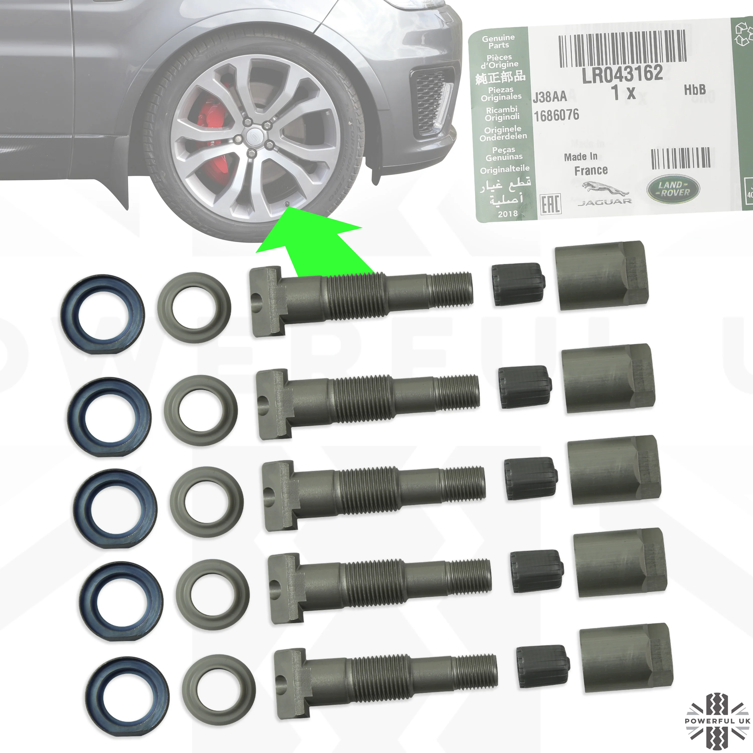 Tyre Pressure Monitoring System (TPMS) Service Kit for Range Rover Evoque 2 2019+