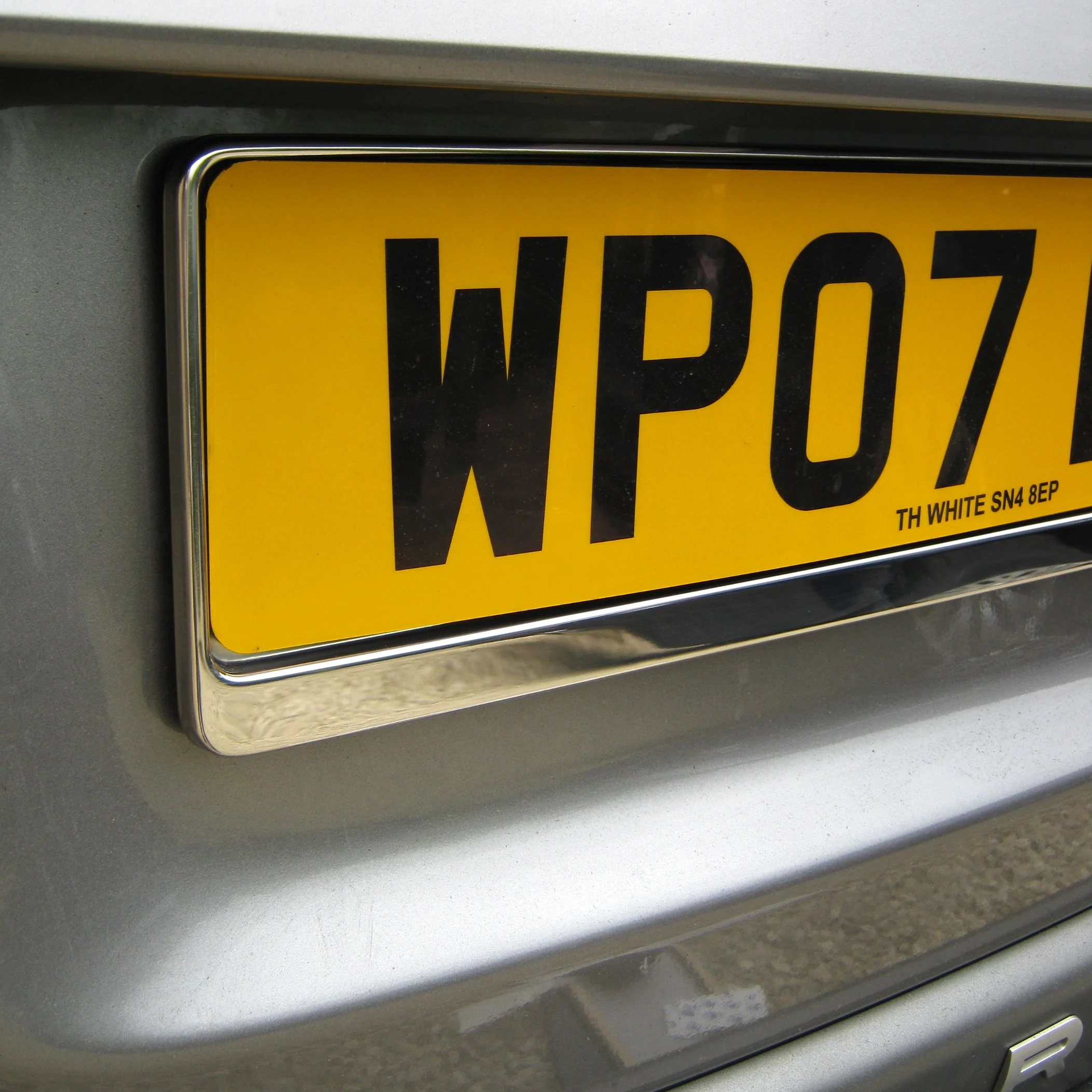 Universal Number Plate Surround - Polished Stainless Steel - Image 9
