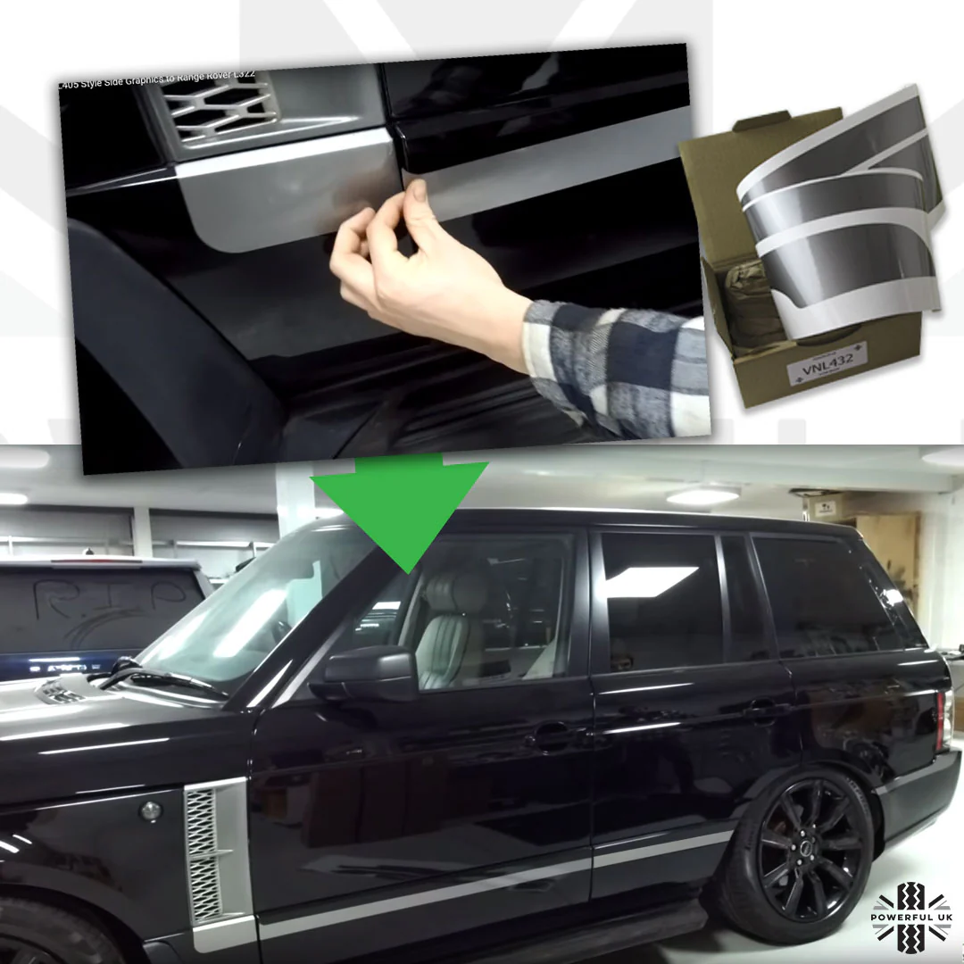 Vinyl Graphics - L405 Style Stripes - Grey for Range Rover L322 - Image 3