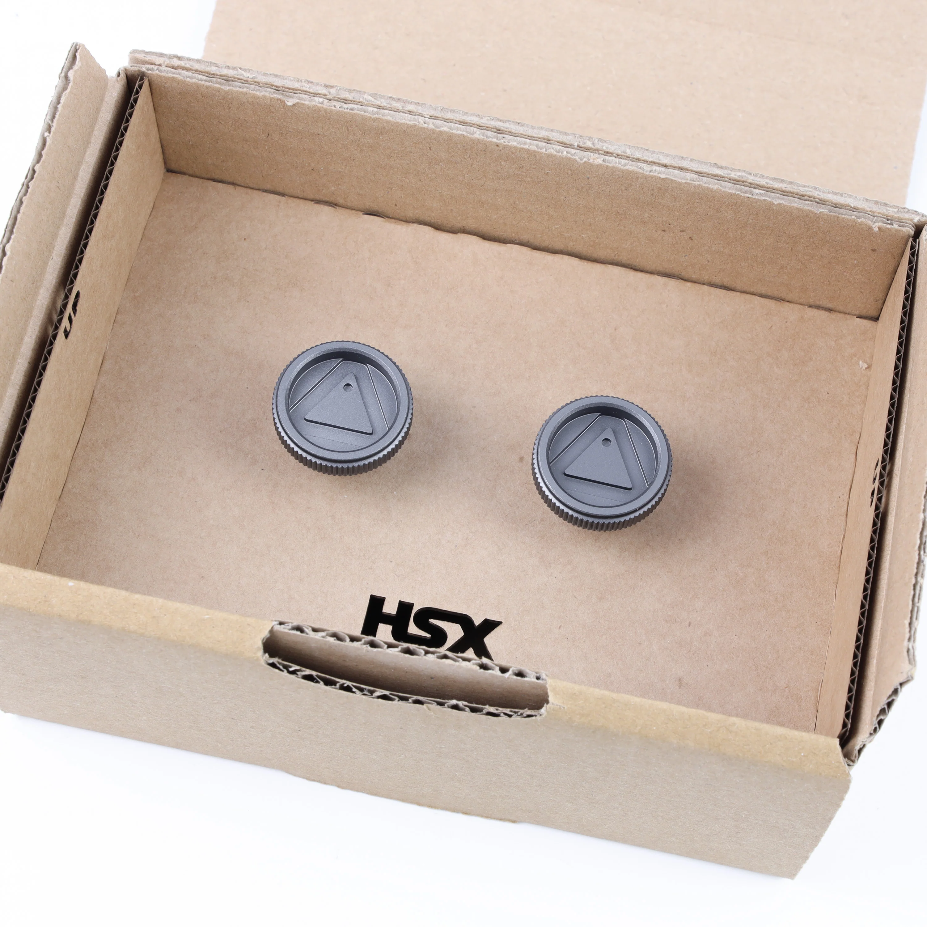 Warning Triangle Hatch Knobs for Land Rover Defender L663 - Gunmetal Grey - Image 4