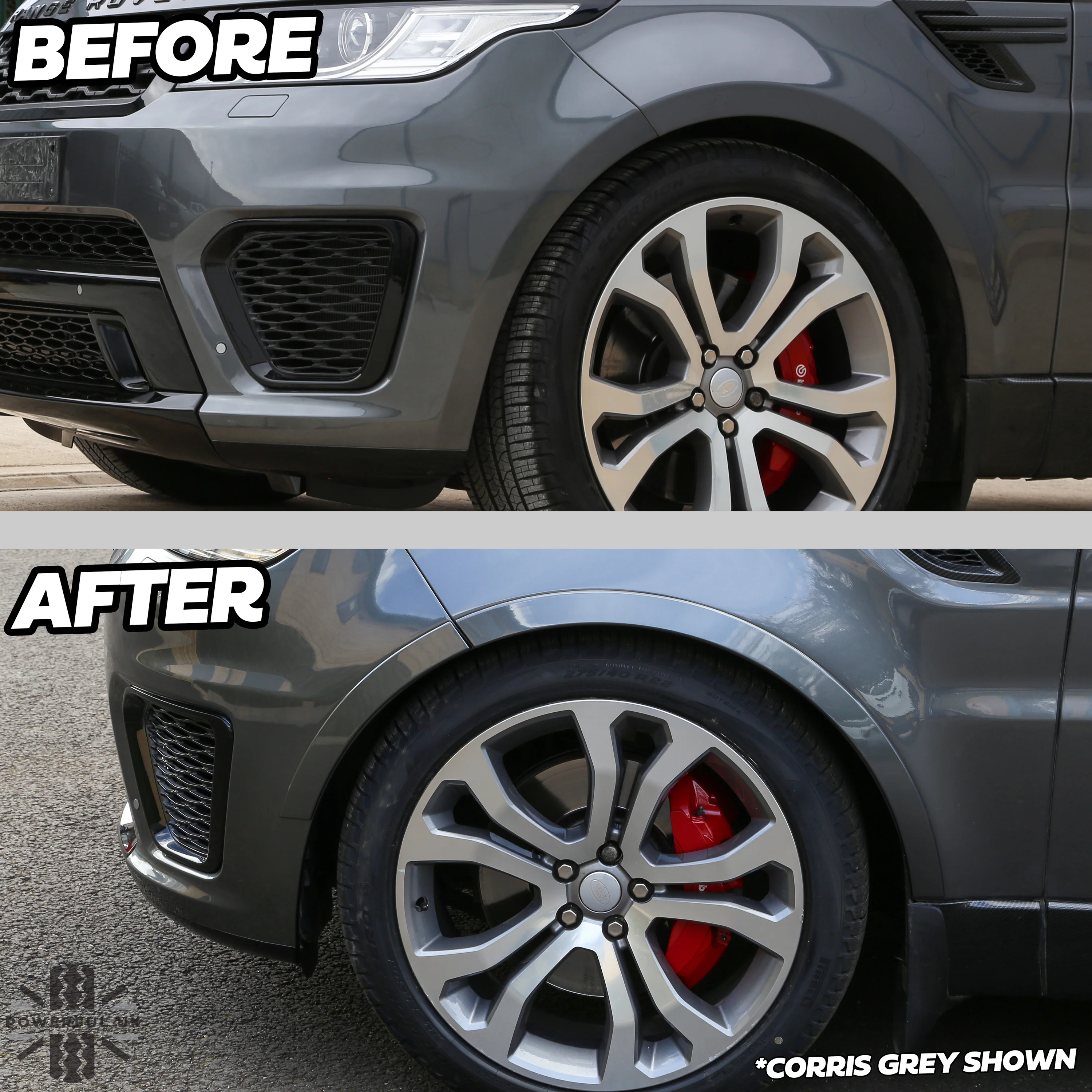 Wheel Arch Spat Kit "SVR Style" for Range Rover Sport L494 - Black - Image 6