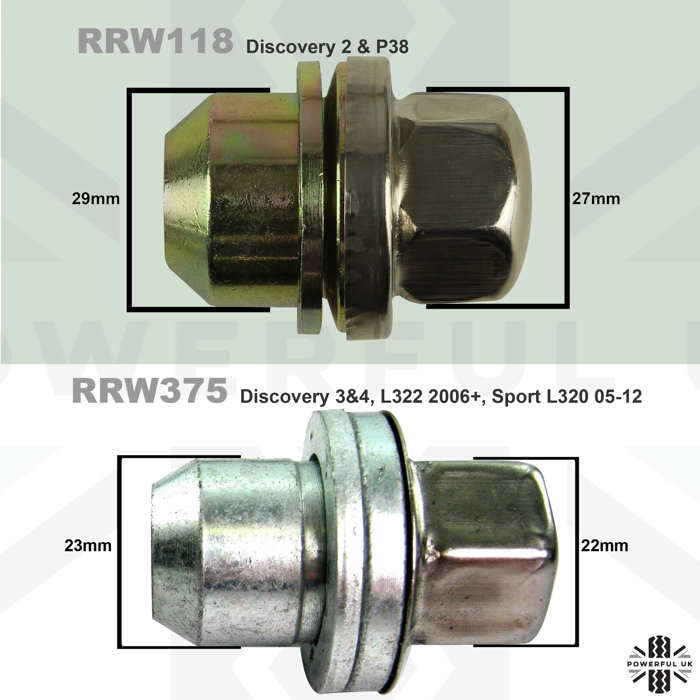 Wheel nut kit 20pc to Fit Land Rover Discovery 2 alloy 18 19"  Sloped bolt TD5 - Image 5