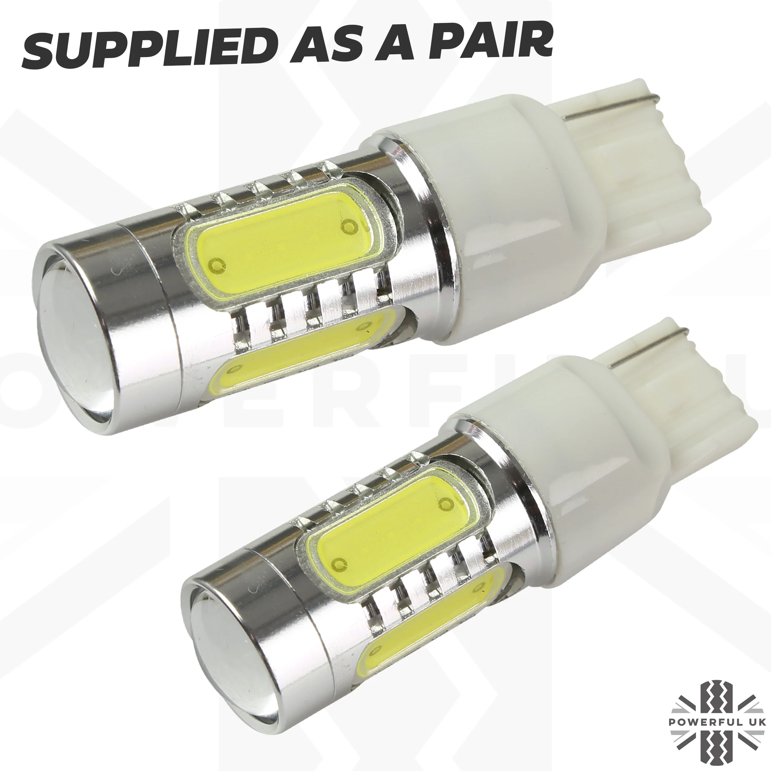 White LED Bulb (T20) - Single Function Reverse/DRL - PAIR - Image 2