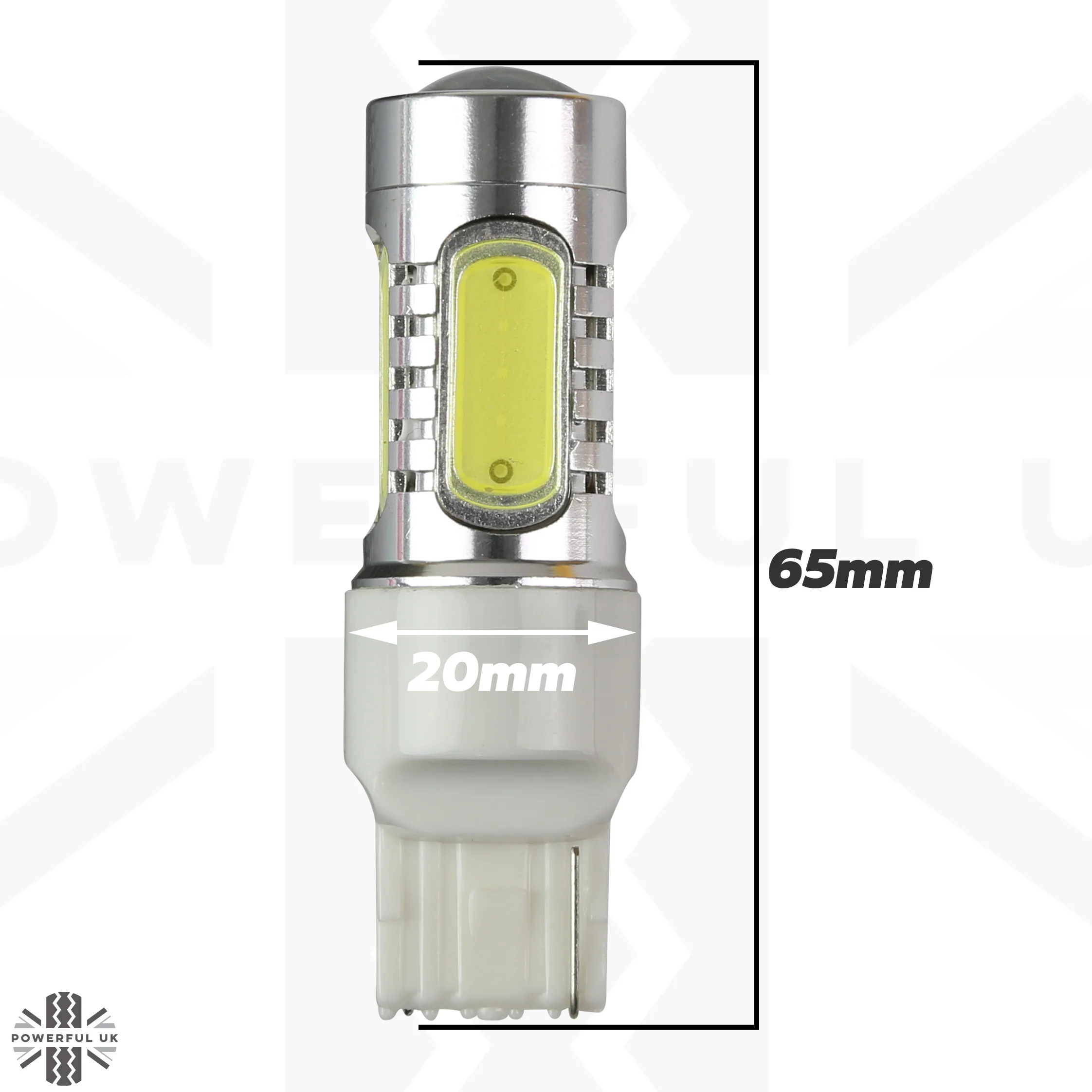 White LED Bulb (T20) - Single Function Reverse/DRL - PAIR - Image 4