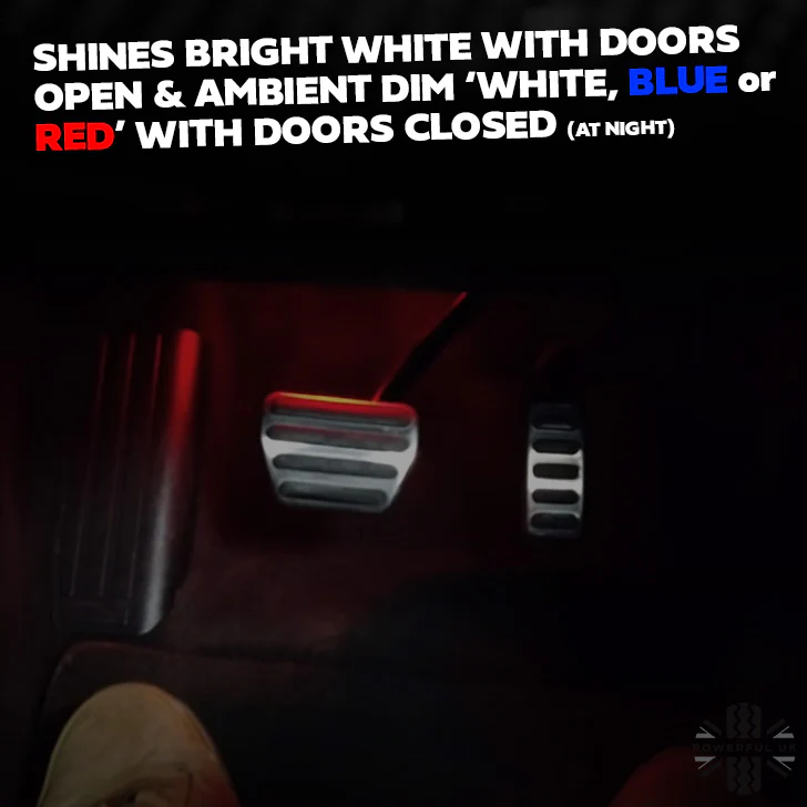 WHITE-RED-BLUE LED interior Footwell ambient lamp upgrade for Range Rover Sport L494  (2pc) - Image 6