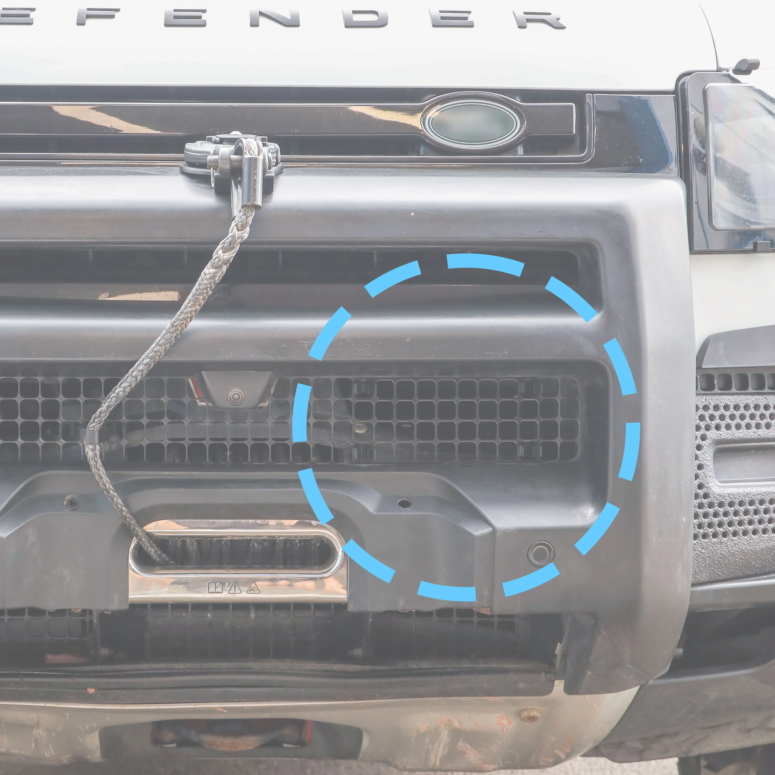 Winch Access Panel Kit for Land Rover Defender L663 - All Black - Image 4