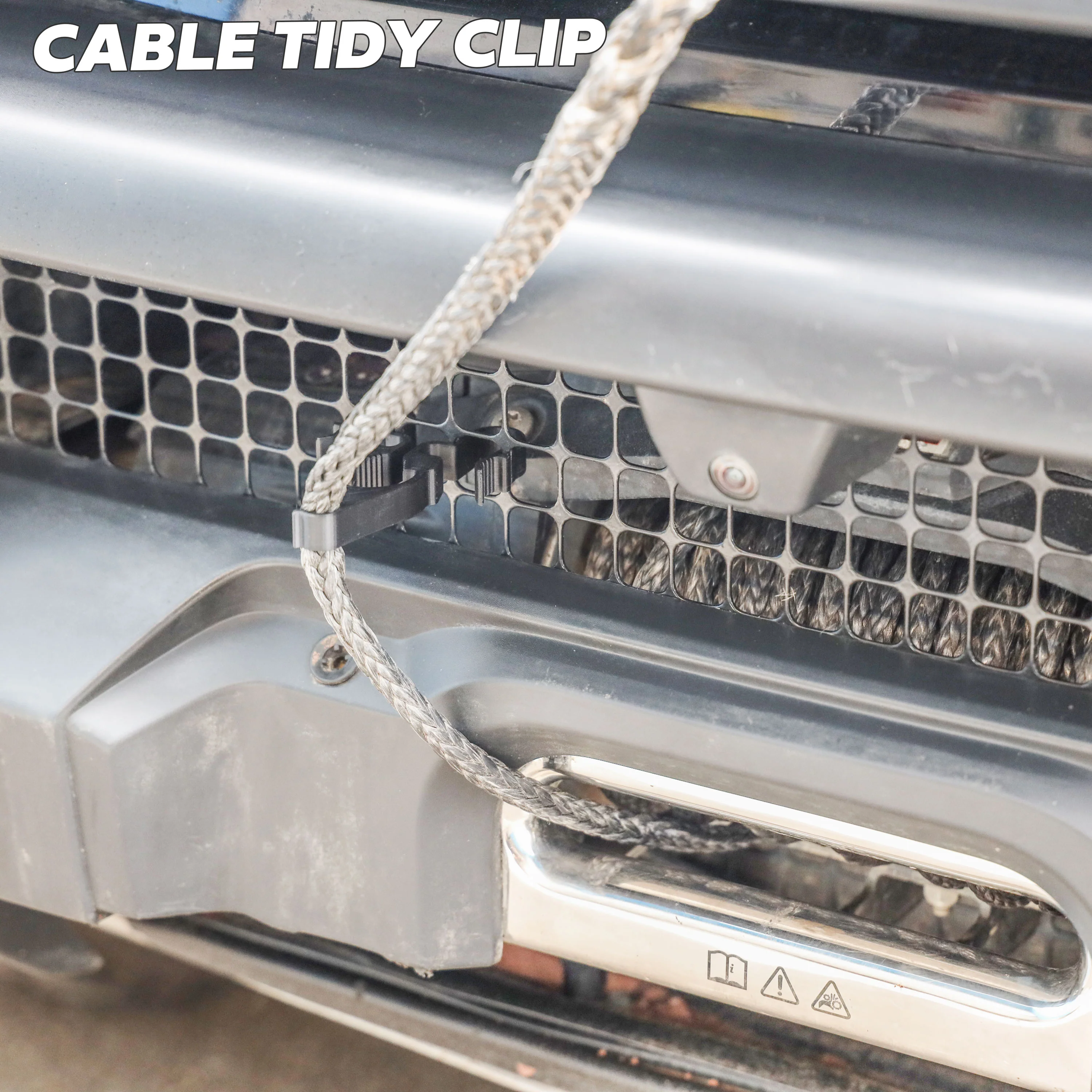 Winch Holder & Cable Tidy Kit for Land Rover Defender L663 - All Black - Image 7