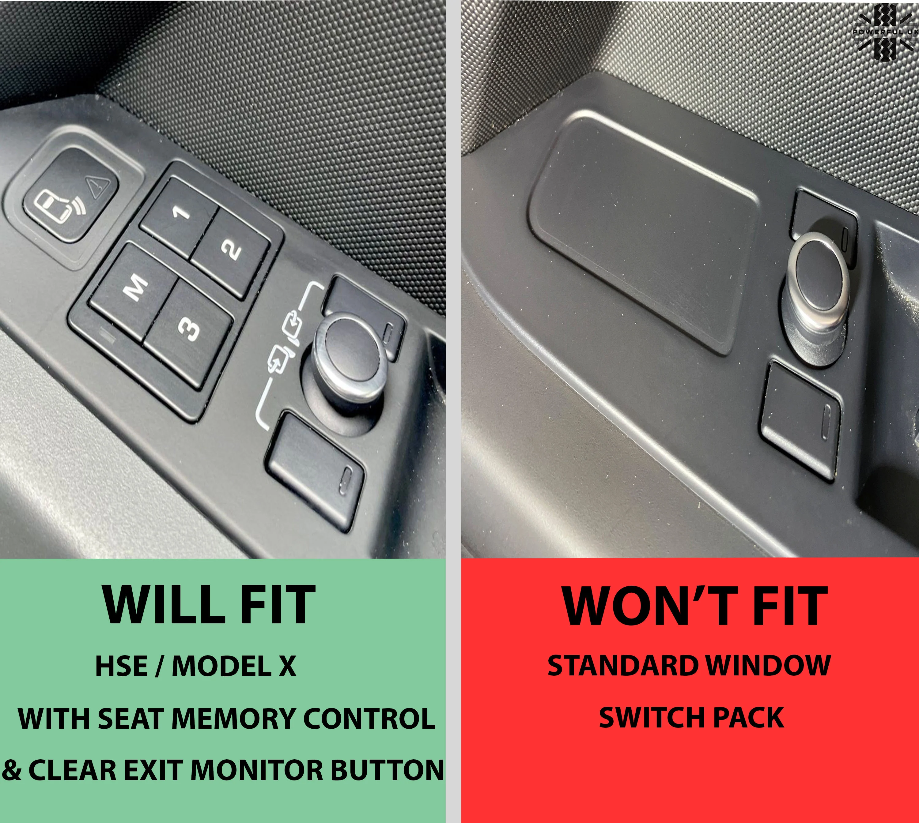 Window Switch Surround Trim - Gloss Black - for Land Rover Defender L663 RHD - Image 6